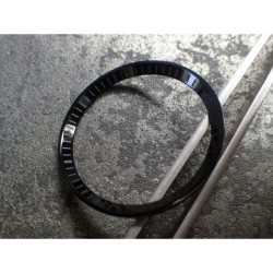 THE . HEAVY . METAL POLISHED BLACK INDEX CUSTOM ST.STEEL CHAPTER RING FOR NEW TURTLE SEIKO NTR-02-PBN