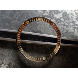 THE . HEAVY . METAL POLISHED GOLD INDEX CUSTOM ST.STEEL CHAPTER RING FOR NEW TURTLE SEIKO NTR-02-PGN