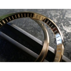 THE . HEAVY . METAL POLISHED GOLD INDEX CUSTOM ST.STEEL CHAPTER RING FOR NEW TURTLE SEIKO NTR-02-PGN