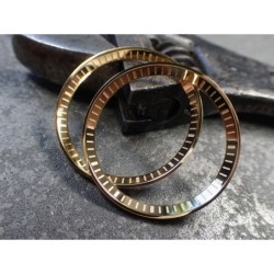 THE . HEAVY . METAL POLISHED GOLD INDEX CUSTOM ST.STEEL CHAPTER RING FOR NEW TURTLE SEIKO NTR-02-PGN