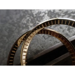 THE . HEAVY . METAL POLISHED GOLD INDEX CUSTOM ST.STEEL CHAPTER RING FOR NEW TURTLE SEIKO NTR-02-PGN