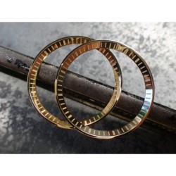 THE . HEAVY . METAL POLISHED GOLD INDEX CUSTOM ST.STEEL CHAPTER RING FOR NEW TURTLE SEIKO NTR-02-PGN