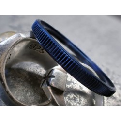 THE . SOFT.COIN .ONE - MARINE BLUE SATIN CUSTOM BEZEL F.SEIKO SKX007 7S26-0200 CASE DX-15-MB