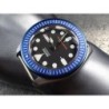 THE . SOFT.COIN .ONE - MARINE BLUE SATIN CUSTOM BEZEL F.SEIKO SKX007 7S26-0200 CASE DX-15-MB
