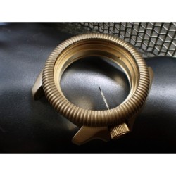 THE-ANA-PILOT-ONE SATIN GOLD CUSTOM BEZEL FOR SEIKO SKX007/09 DX-30-AP-SG