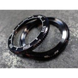 THE . S.COIN.90 .ONE - HIGH POLISHED GUNMETAL . CUSTOM BEZEL F.SEIKO SKX007 7S26-0200 CASE DX.S-20-GGP