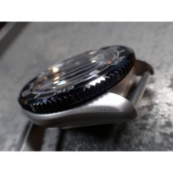 THE . S.COIN.90 .ONE - HIGH POLISHED GUNMETAL . CUSTOM BEZEL F.SEIKO SKX007 7S26-0200 CASE DX.S-20-GGP