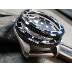THE . S.COIN.90 .ONE - HIGH POLISHED GUNMETAL . CUSTOM BEZEL F.SEIKO SKX007 7S26-0200 CASE DX.S-20-GGP