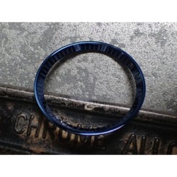 THE . HEAVY . METAL POLISHED BLUE INDEX CUSTOM ST.STEEL CHAPTER RING FOR NEW TURTLE SEIKO NTR-02-PMN