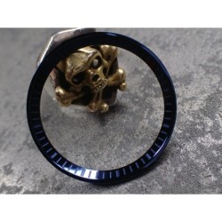 THE . HEAVY . METAL POLISHED BLUE INDEX CUSTOM ST.STEEL CHAPTER RING FOR NEW TURTLE SEIKO NTR-02-PMN