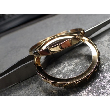 THE-S.LONG.SHARK.ONE  MK.II HIGH POLISHED GOLD CUSTOM BEZEL F.SEIKO SKX007 7S26-020O DX.S-7-SSG