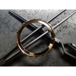 THE-S.LONG.SHARK.ONE  MK.II HIGH POLISHED GOLD CUSTOM BEZEL F.SEIKO SKX007 7S26-020O DX.S-7-SSG