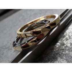 THE-S.LONG.SHARK.ONE  MK.II HIGH POLISHED GOLD CUSTOM BEZEL F.SEIKO SKX007 7S26-020O DX.S-7-SSG