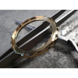 THE-S.LONG.SHARK.ONE  MK.II HIGH POLISHED GOLD CUSTOM BEZEL F.SEIKO SKX007 7S26-020O DX.S-7-SSG