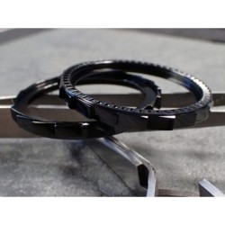 THE-S.LONG.SHARK.ONE  MK.II HIGH POLISHED BLACK CUSTOM BEZEL F.SEIKO SKX007 7S26-020O DX.S-7-SSB