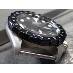 THE-S.LONG.SHARK.ONE  MK.II HIGH POLISHED BLACK CUSTOM BEZEL F.SEIKO SKX007 7S26-020O DX.S-7-SSB