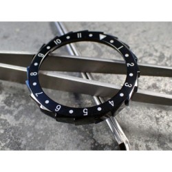 THE-S.LONG.SHARK.ONE  MK.II HIGH POLISHED BLACK CUSTOM BEZEL F.SEIKO SKX007 7S26-020O DX.S-7-SSB