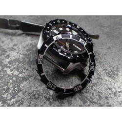THE-S.LONG.SHARK.ONE  MK.II BLACK PEARL - HIGH POLISHED GUNMETAL - CUSTOM BEZEL F.SEIKO SKX007 7S26-020O DX.S-7-SGNG