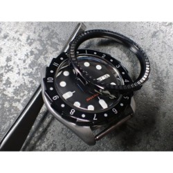 THE-S.LONG.SHARK.ONE  MK.II BLACK PEARL - HIGH POLISHED GUNMETAL - CUSTOM BEZEL F.SEIKO SKX007 7S26-020O DX.S-7-SGNG