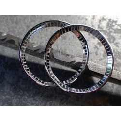 THE . HEAVY . METAL POLISHED STAINLESS INDEX CUSTOM ST.STEEL CHAPTER RING FOR NEW TURTLE SEIKO NTR-02-PPN