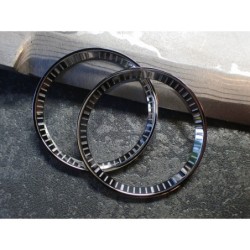 THE . HEAVY . METAL POLISHED STAINLESS INDEX CUSTOM ST.STEEL CHAPTER RING FOR NEW TURTLE SEIKO NTR-02-PPN
