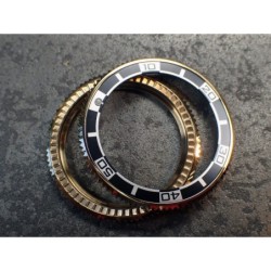 THE . S.COIN.90 .ONE - HIGH POLISHED GOLD . CUSTOM BEZEL F.SEIKO SKX007 7S26-0200 CASE DX.S-20-SSG