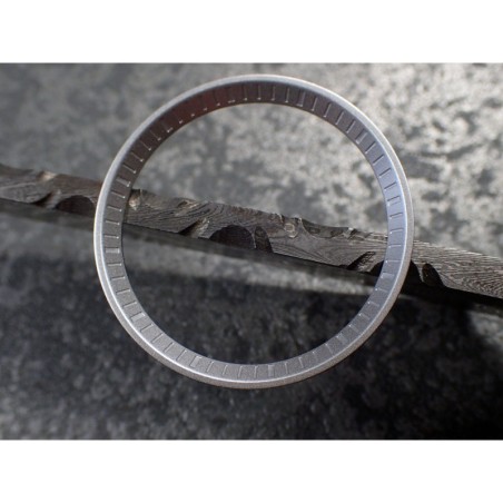 THE . HEAVY . METAL BLASTED INDEX CUSTOM ST.STEEL CHAPTER RING FOR NEW TURTLE SEIKO NTR-02-BLN