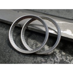 THE . HEAVY . METAL BLASTED INDEX CUSTOM ST.STEEL CHAPTER RING FOR NEW TURTLE SEIKO NTR-02-BLN