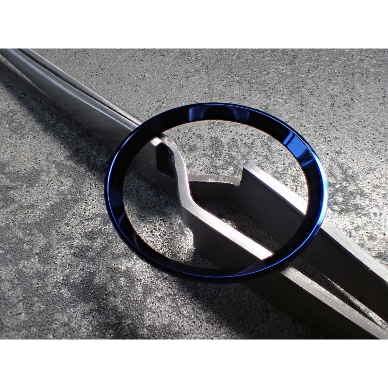 THE . HEAVY . METAL HIGH POLISHED BLUE CUSTOM ST.STEEL CHAPTER RING FOR NEW TURTLE SEIKO NTR-01-SBB