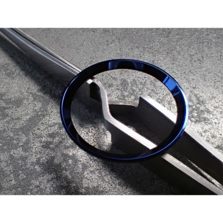 THE . HEAVY . METAL HIGH POLISHED BLUE CUSTOM ST.STEEL CHAPTER RING FOR NEW TURTLE SEIKO NTR-01-SBB