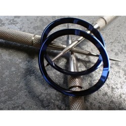 THE . HEAVY . METAL HIGH POLISHED BLUE CUSTOM ST.STEEL CHAPTER RING FOR NEW TURTLE SEIKO NTR-01-SBB