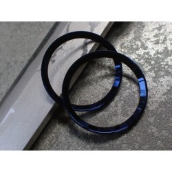 THE . HEAVY . METAL HIGH POLISHED BLUE CUSTOM ST.STEEL CHAPTER RING FOR NEW TURTLE SEIKO NTR-01-SBB