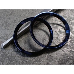 THE . HEAVY . METAL HIGH POLISHED BLUE CUSTOM ST.STEEL CHAPTER RING FOR NEW TURTLE SEIKO NTR-01-SBB