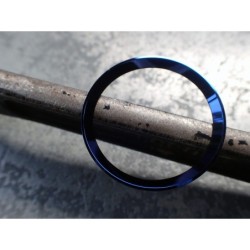 THE . HEAVY . METAL HIGH POLISHED BLUE CUSTOM ST.STEEL CHAPTER RING FOR NEW TURTLE SEIKO NTR-01-SBB