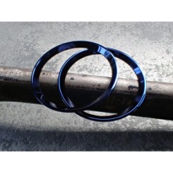 THE . HEAVY . METAL HIGH POLISHED BLUE CUSTOM ST.STEEL CHAPTER RING FOR NEW TURTLE SEIKO NTR-01-SBB