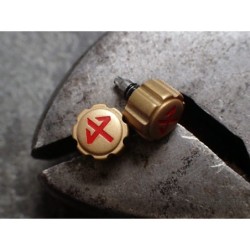 THE- OSC SATIN GOLD KRAFTWERK.ONE OSC CUSTOM CROWN F.SEIKO SKX007 7S26-0200 CR-03-GGS