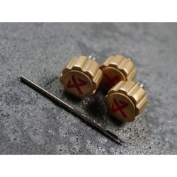 THE- OSC SATIN GOLD KRAFTWERK.ONE OSC CUSTOM CROWN F.SEIKO SKX007 7S26-0200 CR-03-GGS